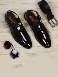 HikBi Men Lightweight Leather Shoe-Style Sandals