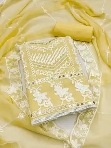 Panzora Floral Embroidered Unstitched Dress Material