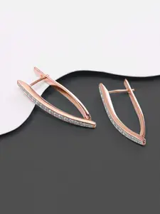 Peora Rose Gold Plated Hoop Earrings