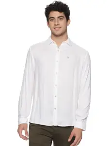 Melvin Jones Geometric Checked Spread Collar Opaque Premium Casual Shirt