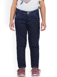 BAESD Girls Jean Slim Fit High Rise Printed Clean Look Cotton Jeans