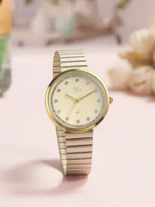 Fastrack Vyb Mirage Women Stainless Steel Bracelet Style Straps Analogue Watch FV60003YM01W