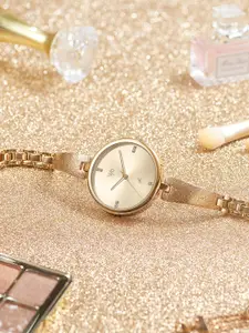 Fastrack Vyb Diva Women Brass Dial & Straps Analogue Watch FV60005WM01W