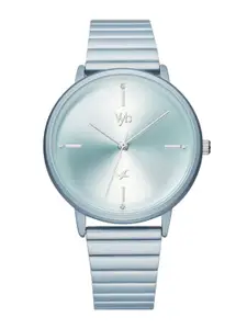 Fastrack Vyb Bliss Women Brass Dial & Stainless Steel Straps Analogue Watch FV60021KM03W