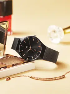 Fastrack Vyb Successor Women Stainless Steel Bracelet Style Straps Analogue Watch FV60002KM03W