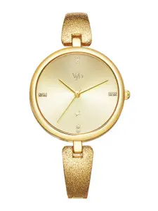 Fastrack Women Brass Embellished Dial & Straps Analogue Watch FV60005YM01W