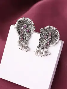 Priyaasi Oxidized Contemporary Drop Earrings