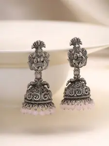 Priyaasi Silver Plated Temple Jhumkas