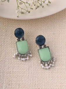 Priyaasi Silver-Plated Contemporary Drop Earrings