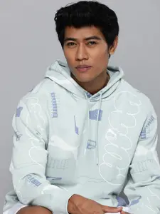 Puma Men Brand Love Pure Cotton Printed Hooded Sweatshirt