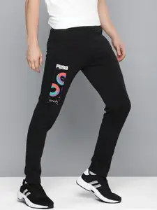 one8 x PUMA PUMA x one8 Men Slim Fit Brand Logo Printed Mid-Rise Outdoor Core Elevated Track Pants