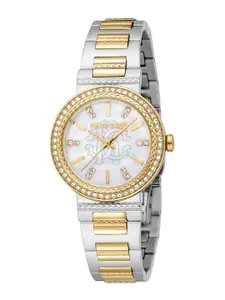 Roberto Cavalli Women Embellished Stainless Steel Analogue Watch RC5L098M0055