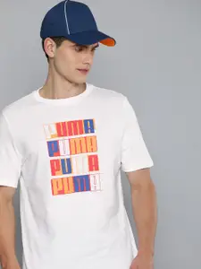 Puma Men Logo Lab Printed Pure Cotton T-shirt