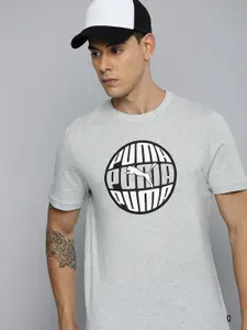 Puma Brand Logo Printed Circular Pure Cotton T-shirt