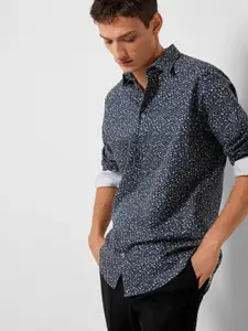 SELECTED Men Slim Fit Floral Printed Cotton Casual Shirt