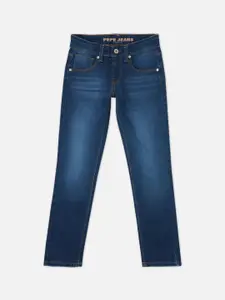 Pepe Jeans Boys Slim Fit Heavy Fade Clean Look Stretchable Jeans