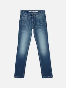 Pepe Jeans Boys Slim Fit Heavy Fade Clean Look Stretchable Jeans