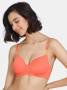 Zivame Seamless Lightly Padded Non-Wired T-shirt Bra With All Day Comfort