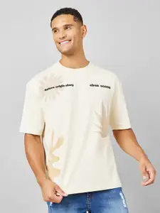 Styli Placement Print Terry Oversized T-Shirt