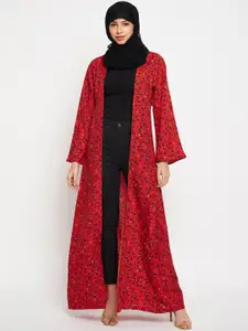NABIA Loose Fit Printed Shrug Abaya Burqa