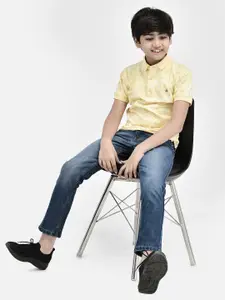 Crimsoune Club Boys Conversational Printed Cotton Slim Fit T-shirt