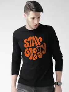 Leotude  Typography Printed Cotton T-shirt