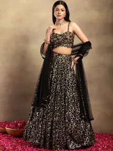 Indya Luxe Indya Embellished Ready to Wear Lehenga & Blouse With Dupatta