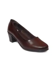 Zoom Shoes Leather Work Block Pumps