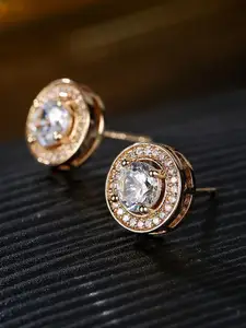 OOMPH Cubic Zirconia-Studded Studs Earrings