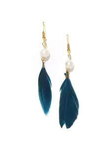 OOMPH Feather Shaped Drop Earrings