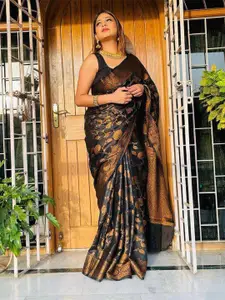 MORLY Floral Woven Design Zari Kanjeevaram Saree