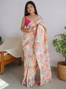 MORLY Floral Woven Design Kanjeevaram Zari Saree