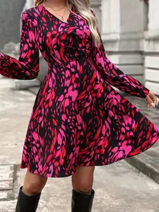 StyleCast Abstract Printed A-Line Dress