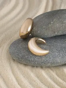 AMI Gold-Plated Contemporary Studs Earrings