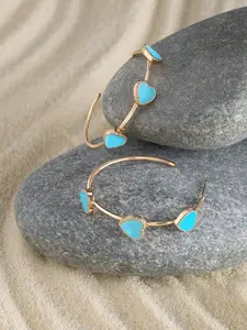 AMI Gold Plated Circular Hoop Earrings