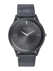 Sonata Men Textured Dial & Leather Straps Analogue Watch SP70005KL02