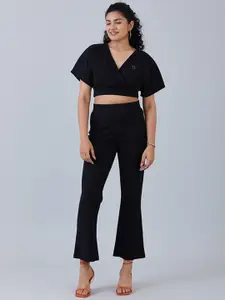 Muvazo Crop Top With Trousers Co-Ords