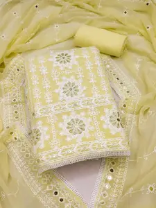 Panzora Ethnic Motifs Embroidered Unstitched Dress Material