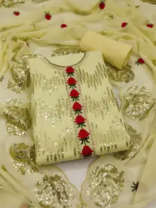 Panzora Embellished Sequinned Unstitched Dress Material