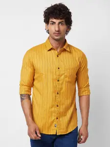 SPYKAR Vertical Striped Long Sleeves Cotton Casual Shirt