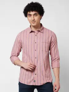 SPYKAR Striped Cotton Casual Shirt
