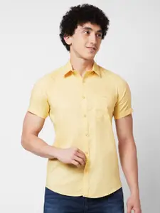 SPYKAR Spread Collar Cotton Casual Shirt