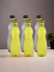 Kuber Industries Green & Grey 6 Pieces Textured Water Bottle 1Ltr
