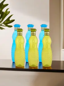 Kuber Industries Dolphine Blue & Green 6 Pieces Water Bottles 1 L