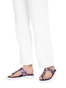 KazarMax Printed Open Toe Flats with Buckles