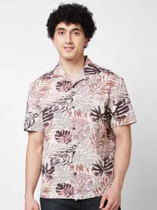 SPYKAR Floral Opaque Printed Cotton Casual Shirt