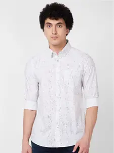 SPYKAR Abstract Opaque Printed Cotton Casual Shirt