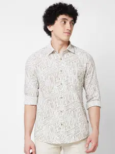 SPYKAR Abstract Opaque Printed Cotton Casual Shirt