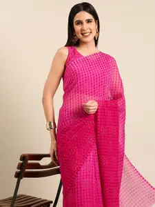 HERE&NOW Printed Pure Georgette Saree