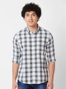 SPYKAR Long Sleeves Regular Fit Cotton Opaque Checked Casual Shirt